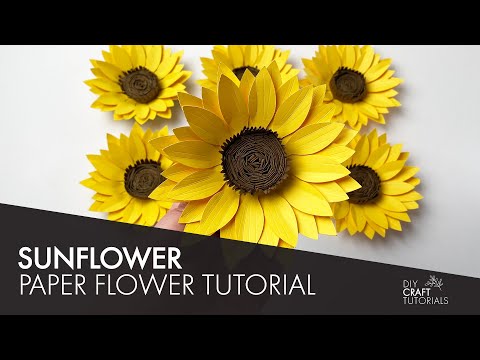 HOW TO MAKE A PAPER SUNFLOWER | DIY Paper Flower | ASSEMBLY TUTORIAL