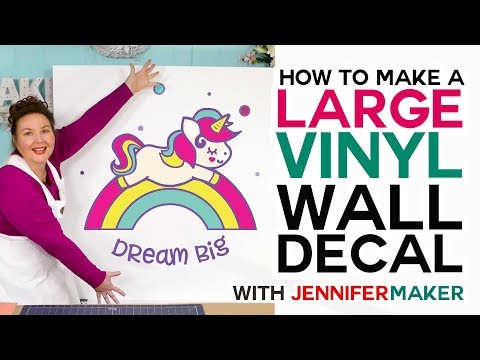 Make a Large Vinyl Wall Decal – How to Cut Larger Than Mat on a Cricut!