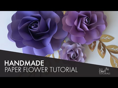 EASY PAPER FLOWER TUTORIAL WITH TEMPLATE | DIY PAPER FLOWERS