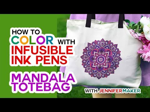 Cricut Infusible Ink Coloring with Pens – Make a Mandala Totebag!