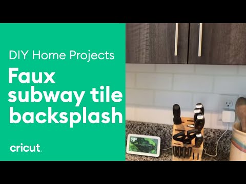 Create a Faux Subway Tile Backsplash Using Vinyl Stickers