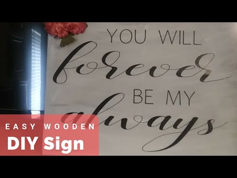 Easy Wooden DIY Sign with VINYL and Your CRICUT!
