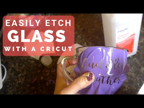 Cricut Machine- How To ETCH GLASS — The SUPER EASY Method