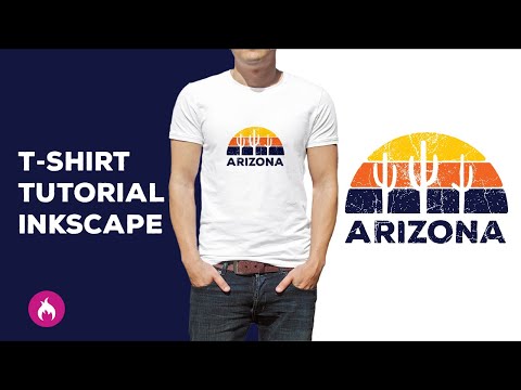 Inkscape T shirt design tutorial: Arizona saguaro cactus