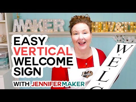 Vertical Welcome Sign on a Cricut: The Trick to Aligning Vertical Letters!