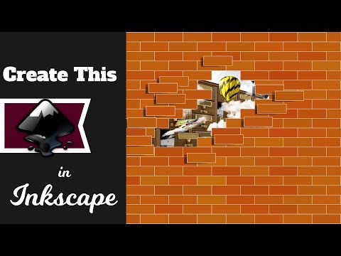 Inkscape Tutorial: Create a Vector Brick Wall Falling Apart Graphic (Episode #38) @ Ardent Designs