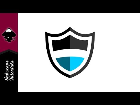 Inkscape Tutorial Create a Black & Blue Security Shield  Logo