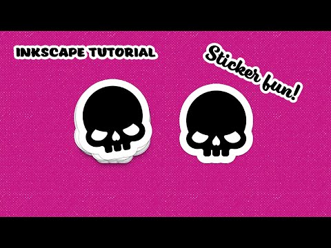 Inkscape tutorial skull logo sticker fun