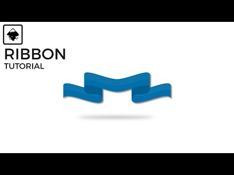 Inkscape tutorial create a wavy blue vector ribbon graphic design 2