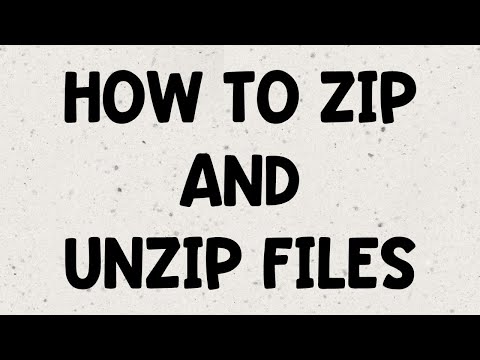 How to Zip and UnZip Files