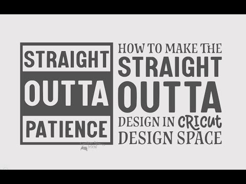 How to make a STRAIGHT OUTTA design in Cricut Design Space
