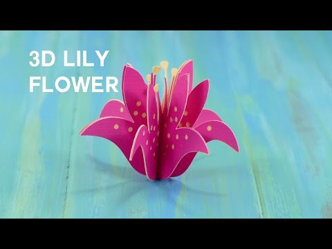3D Lily Flower Tutorial – Cricut's Hopping Down the Bunny Trail Cartridge
