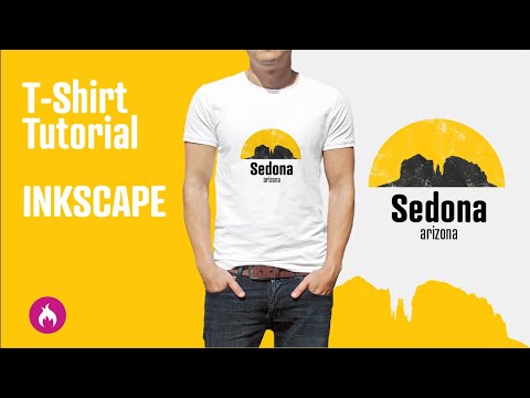 Inkscape T shirt design tutorial: Sedona Arizona rock