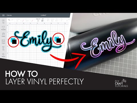 HOW TO LAYER VINYL DECALS PERFECTLY and add registration marks in Cricut Design Space | EASY!