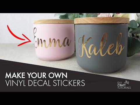 HOW TO MAKE YOUR OWN VINYL DECAL STICKERS WITH CRICUT | Easy Cricut Tutorial for beginners