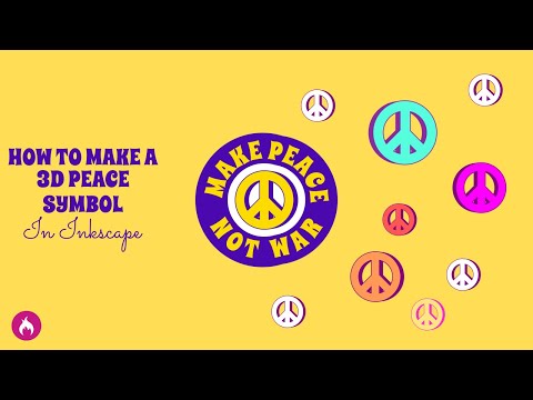 3d peace sign vector Inkscape tutorial