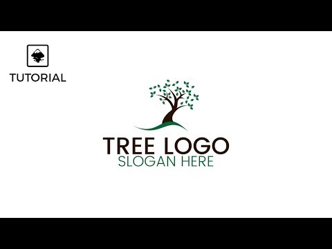 Leafy Tree logo design inkscape tutorial
