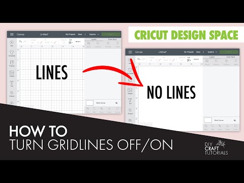 HOW TO TURN GRIDLINES ON AND OFF IN DESIGN SPACE | Cricut Tutorials For Beginners