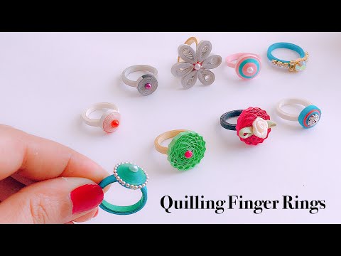 How To Make Quilling Finger Ring||simple and easy handmade paper rings