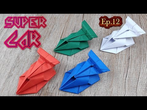 DIY Toy Paper Car | How To Make A Racing Paper Super Car Tutorials | Easy Origami Craft Kids Ep.12