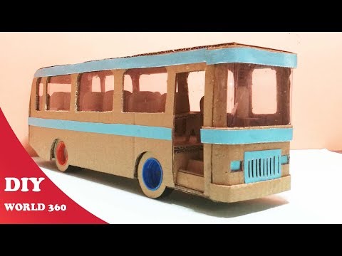 How to make a bus  -DIY cardboard craft