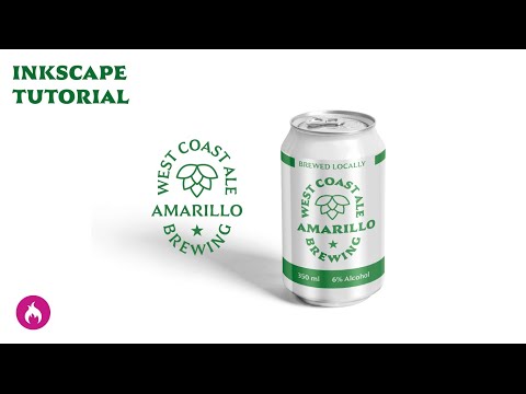 Inkscape tutorial hops beer can logo branding
