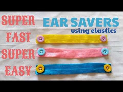 Quick and Easy Ear Saver, Ear Protector, Adapter for Face Masks Using Elastics / Rachel's DIY 6