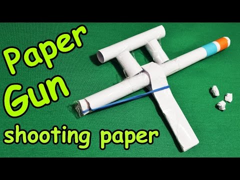 How to make a paper gun shoots / Weapon toy shooting paper