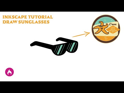 Inkscape tutorial draw sunglasses for character design