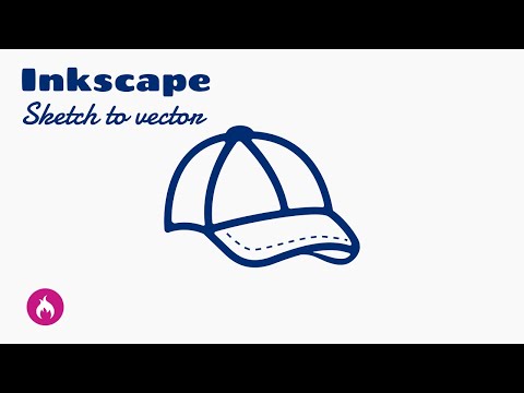 Inkscape tutorial baseball hat from sketch using the bezier pen tool