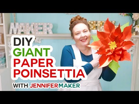 Giant Paper Poinsettia Pattern (Made on a Cricut!)