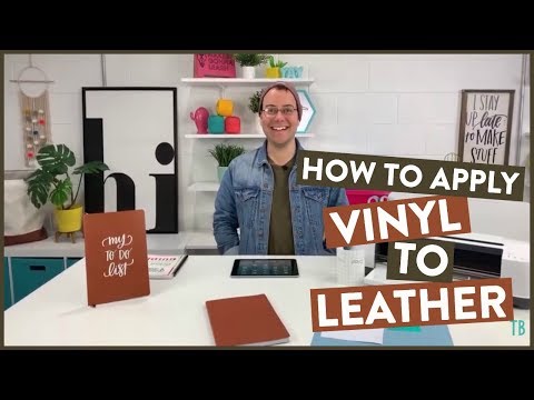 HOW TO APPLY VINYL TO LEATHER! Cricut Craft!