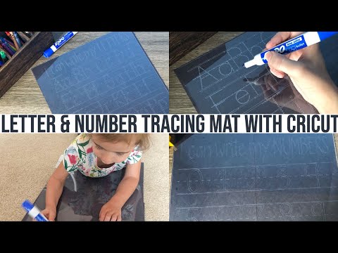 LETTER & NUMBER TRACING MATS USING CRICUT ENGRAVING TOOL & FINE POINT BLADE