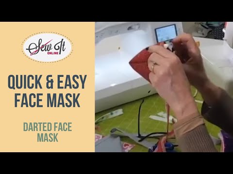 How To Sew A Face Mask FAST & Easy- Darted Mask