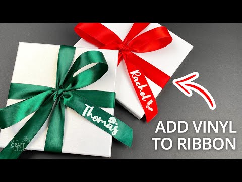 HOW I PUT WORDS ON RIBBON, DIY Christmas Gifts, Cricut Heat Transfer Vinyl