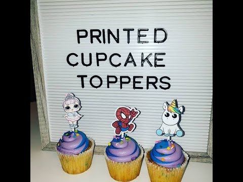 print then cut cupcake toppers with your Cricut