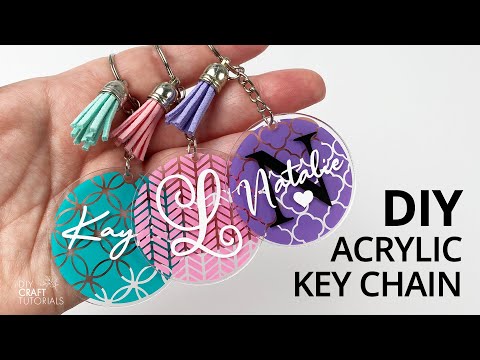 ACRYLIC KEYCHAIN TUTORIAL DIY | Vinyl on Acrylic Keychains | DIY Craft Tutorials
