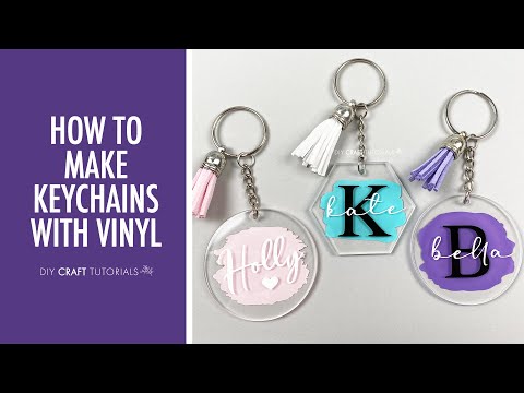 ACRYLIC KEYCHAIN TUTORIAL CRICUT WITH VINYL (NOT PAINTED) |  How to make keychains with Cricut