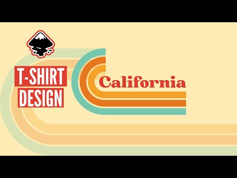 California tshirt design Inkscape tutorial