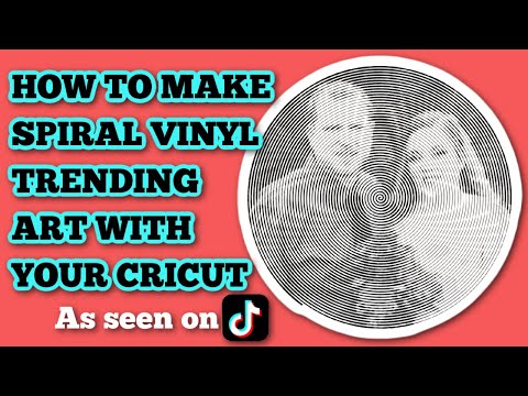 Sprialbetty spiral artwork with your Cricut – Spiral vinyl Tiktok Trending – Easy beginner tutorial