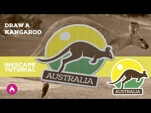 Create a kangaroo vector logo Inkscape tutorial