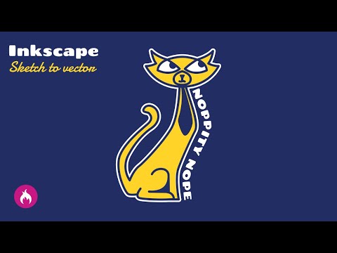 Inkscape tutorial: bezier pen tool sketch a cat to vector