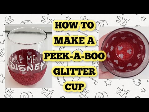 How to make a glitter peek a boo wine glass – Cricut