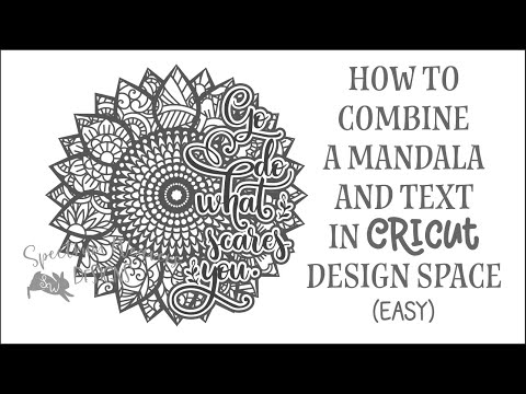 How to combine a mandala and text in Cricut Design Space. (Easy)