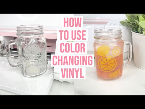 HOW TO USE COLOR CHANGING VINYL ON A MASON JAR