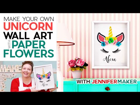 DIY Unicorn with Paper Flowers Framed Art – Cute & Easy!