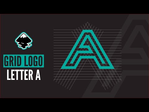 letter A grid logo esports Inkscape tutorial