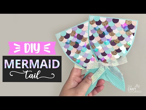 HOW TO MAKE A MERMAID TAIL CARD USING CRICUT OR SILHOUETTE