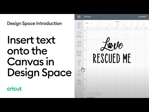 Insert Text onto the Canvas in Design Space
