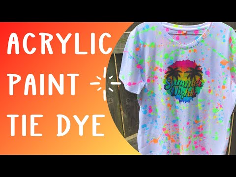 Tie dye with Acrylic paint – splatter painting method – does acrylic paint wash out